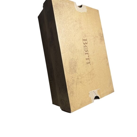 Born Womens MCarrine Black Leather‎ Wedge Sandals NWB - Picture 3 of 10